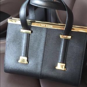 TED BAKER BLACK TOTE LEATHER BAG | 25% OFF